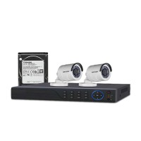 

                                    HIKVISION 2 unit 1080P night vision security cc camera Package